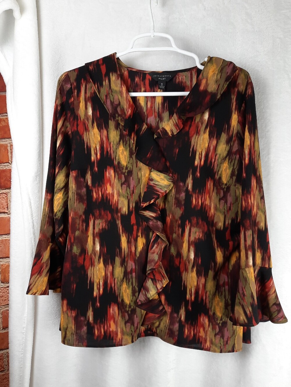 Investments Riley Women's Ruffle Front Blouse - Picture 4 of 14